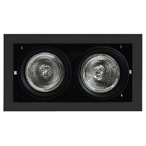 Embutido para hormigon visto 2 luces AR111 negro